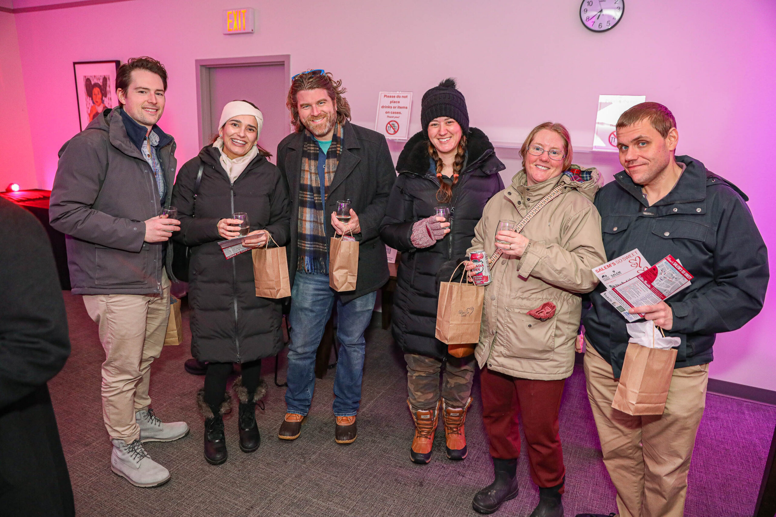Group of festival goers at the Salem's So Sweet Friday Night Kickoff event in Salem MA