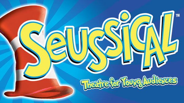 “Seussical” pops in bold yellow, topped by the iconic red and white striped hat, inviting Essex County families to creative joy on a radiant blue stage.