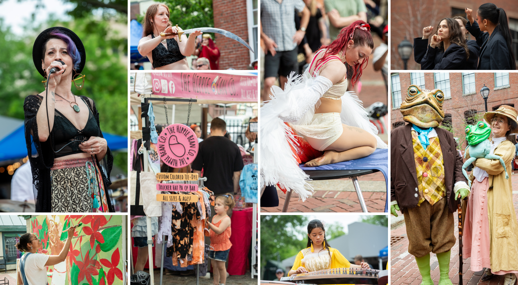 Salem Arts Festival performers, artists, vendors, and community members in downtown Salem