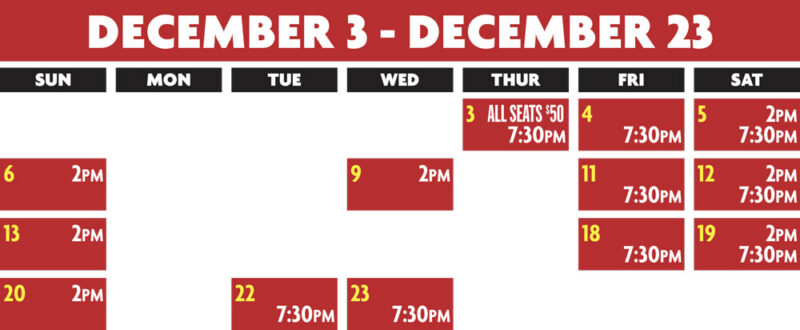 A Christmas Carol at North Shore Music Theatre, December 3–23, 2026