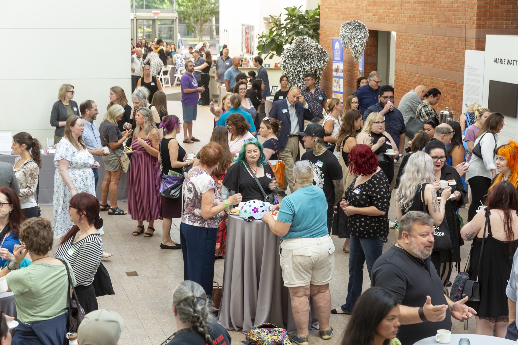 Salem small business owners and community members gathered in the Peabody Essex Museum atrium.