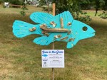 Painted 2-D Fish for Bass in the Grass