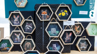 Art from the artisan market at the Lynn Museum and Arts Center