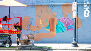 Beyond Walls artist Dovente in Lynn MA.